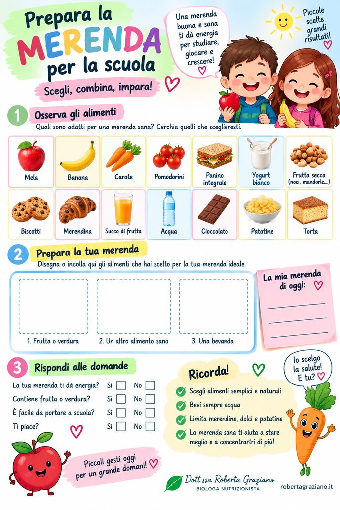 prepara la merenda per la scuola
