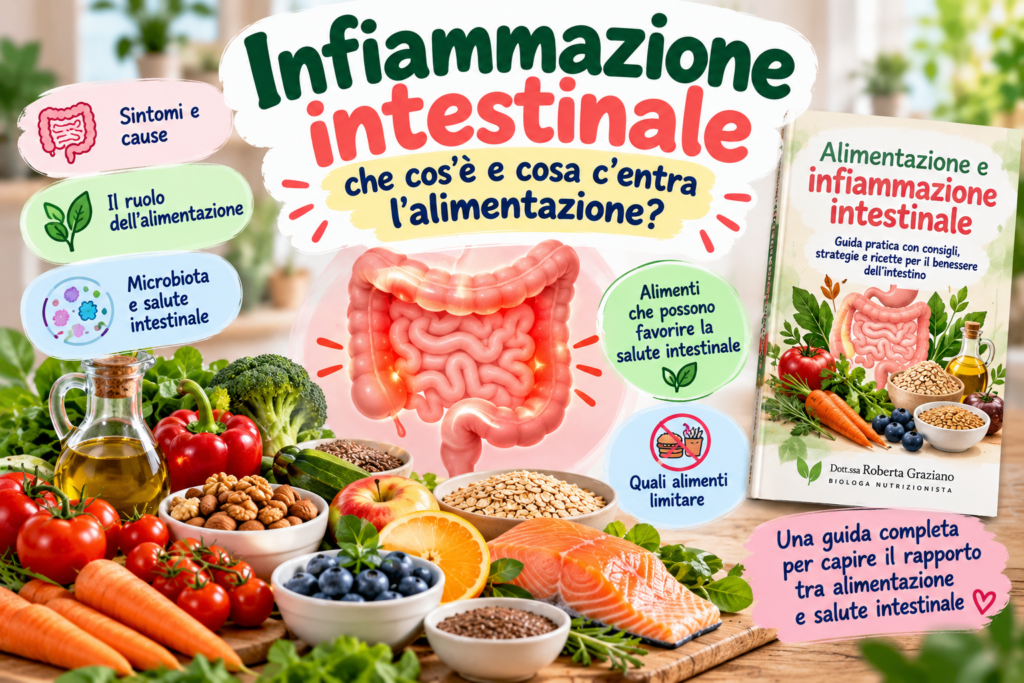 Infiammazione intestinale e alimentazione: intestino, microbiota e alimenti per la salute intestinale