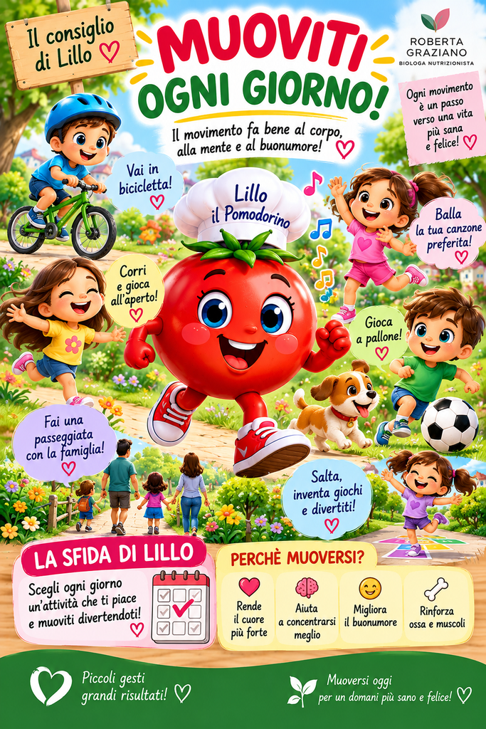 🍅 IL CONSIGLIO DI LILLO muoviti ogni giorno movimento bambini lillo