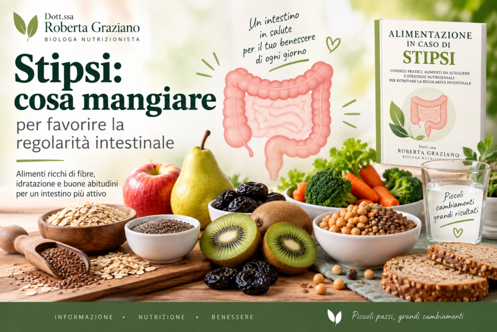 Stipsi: cosa mangiare per favorire la regolarità intestinale con fibre, frutta, verdura e cereali integrali